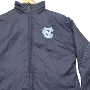STARTER North Carolina Tar Heels‎ UNC Navy Full Zip Jacket Mens Medium *READ